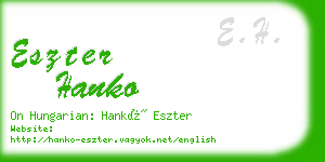 eszter hanko business card